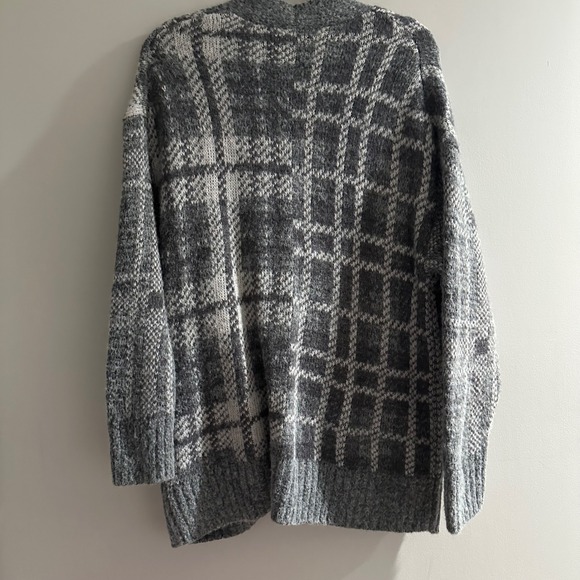 American Eagle Outfitters Plaid Open Front Cardigan Sweater Oversized Grandpa - Picture 7 of 7